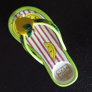 Diane Artware Character Collectibles Ceramic Lemon Beach Flip Flop Votive Holder